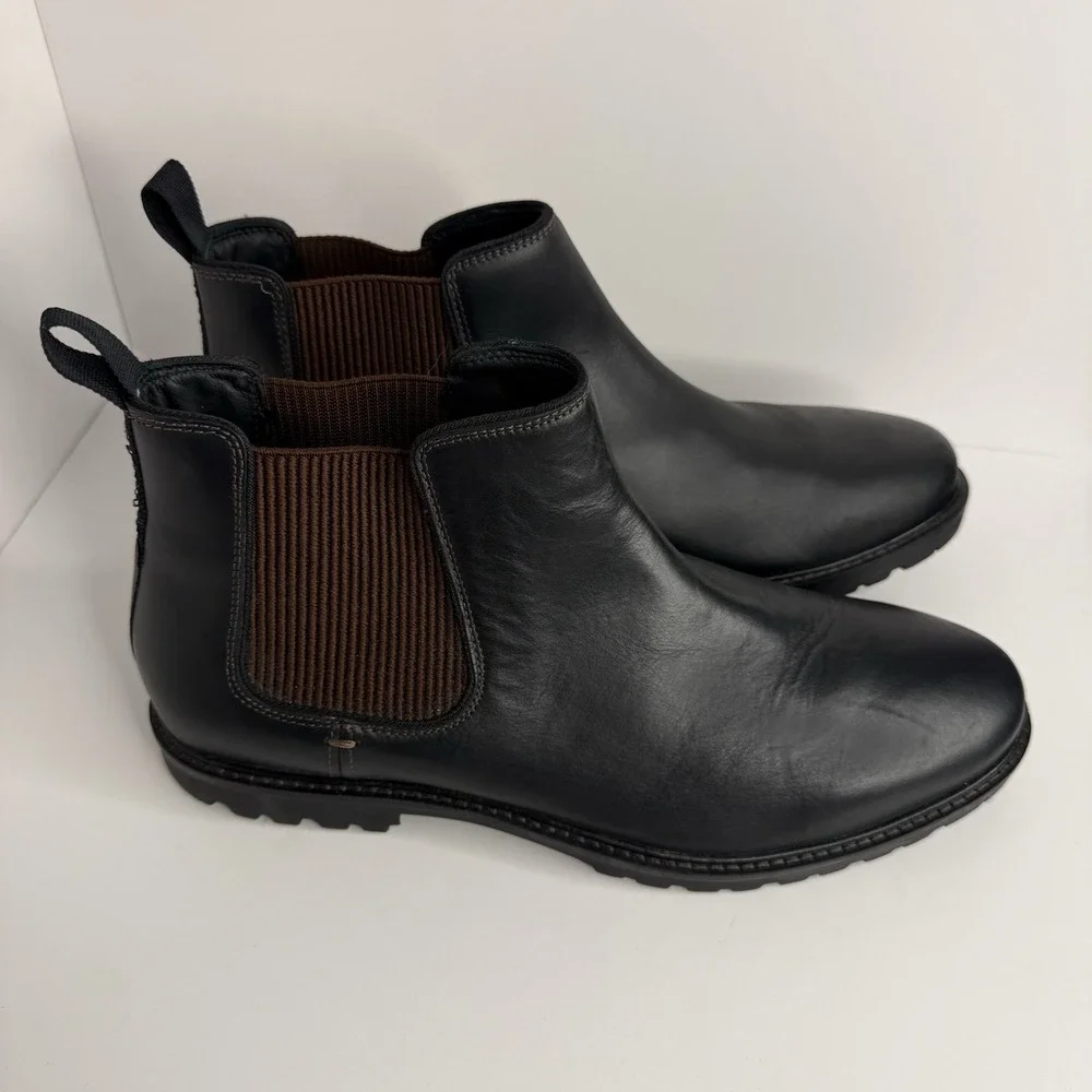 The Cole Haan Men's Midland Lug Chelsea Boot Size 11 Black Leather